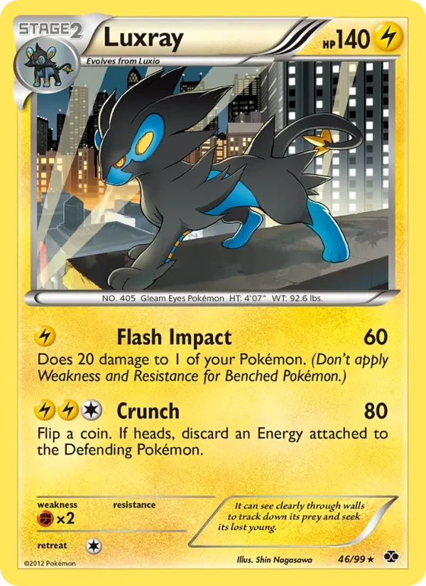 Luxray 46/99 Next Destinies Pokémon card