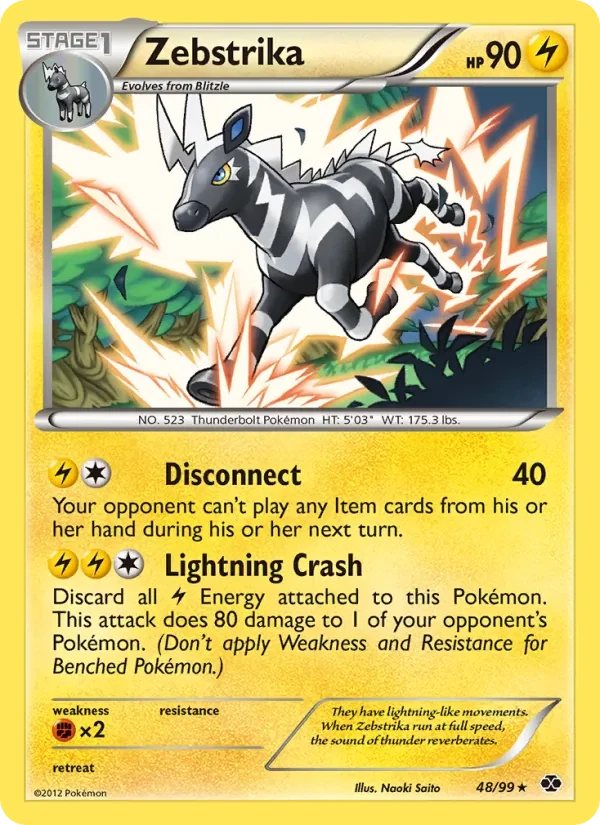 Zebstrika 48/99 Next Destinies Pokémon card