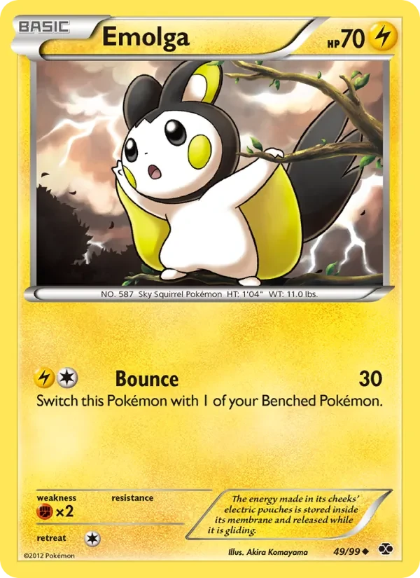 Emolga 49/99 Next Destinies Pokémon card