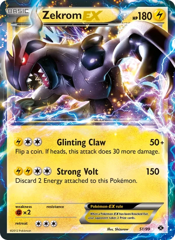 Zekrom-EX 51/99 Next Destinies Pokémon card