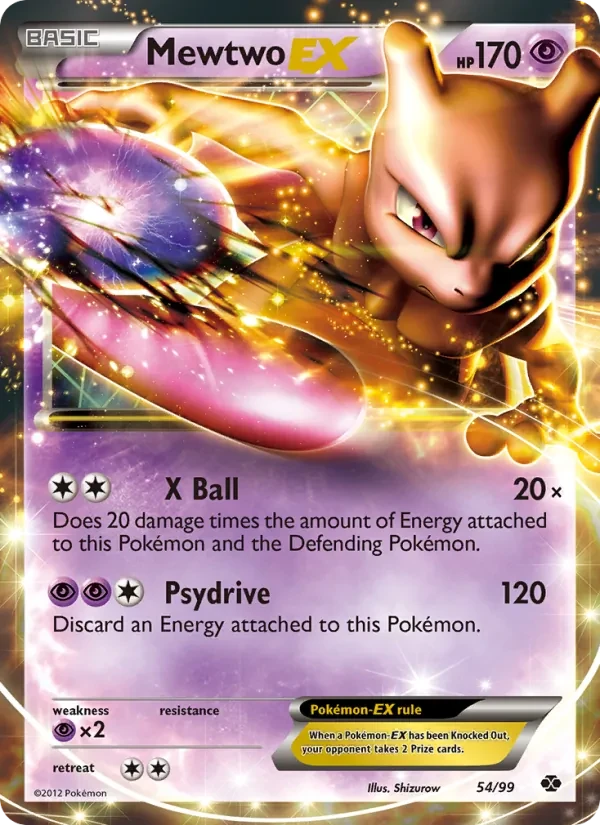 Mewtwo-EX 54/99 Next Destinies Pokémon card