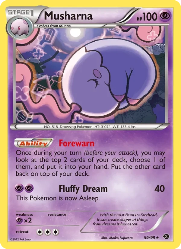 Musharna 59/99 Next Destinies Pokémon card