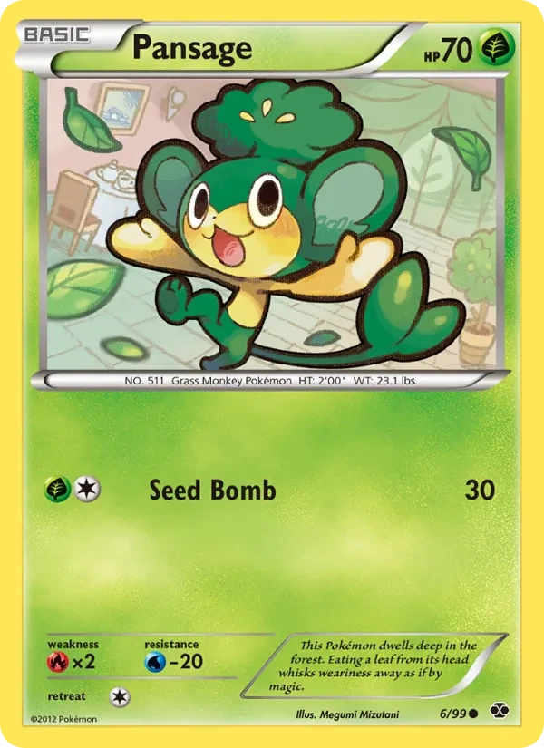 Pansage 6/99 Next Destinies Pokémon card