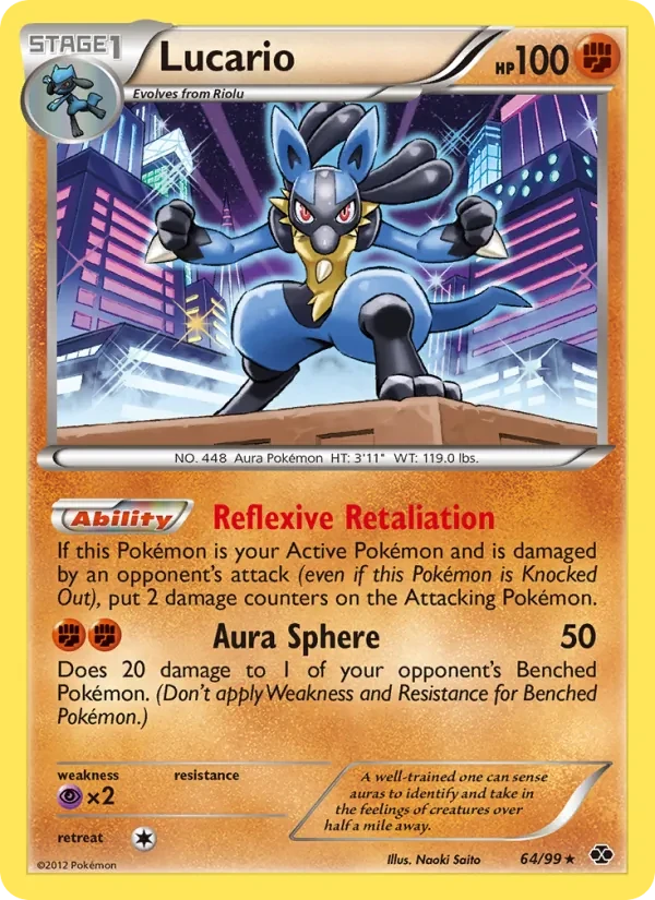 Lucario 64/99 Next Destinies Pokémon card