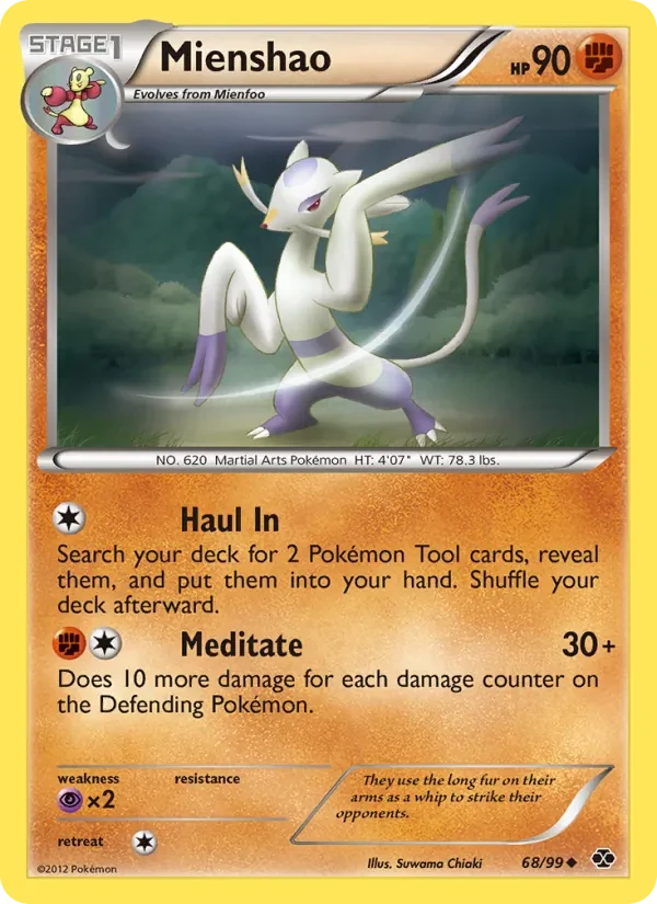 Mienshao 68/99 Next Destinies Pokémon card