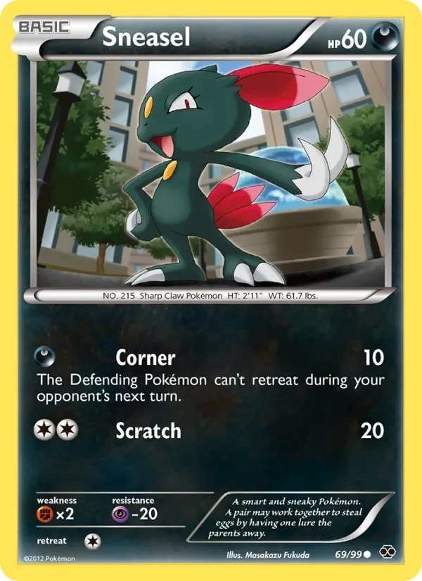 Sneasel 69/99 Next Destinies Pokémon card