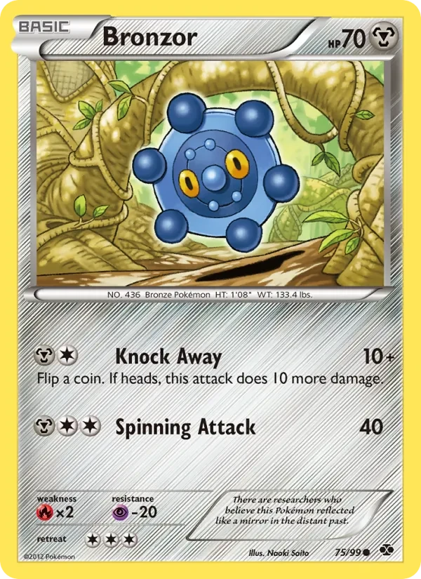 Bronzor 75/99 Next Destinies Pokémon card