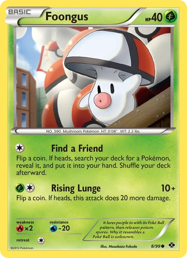 Foongus 8/99 Next Destinies Pokémon card