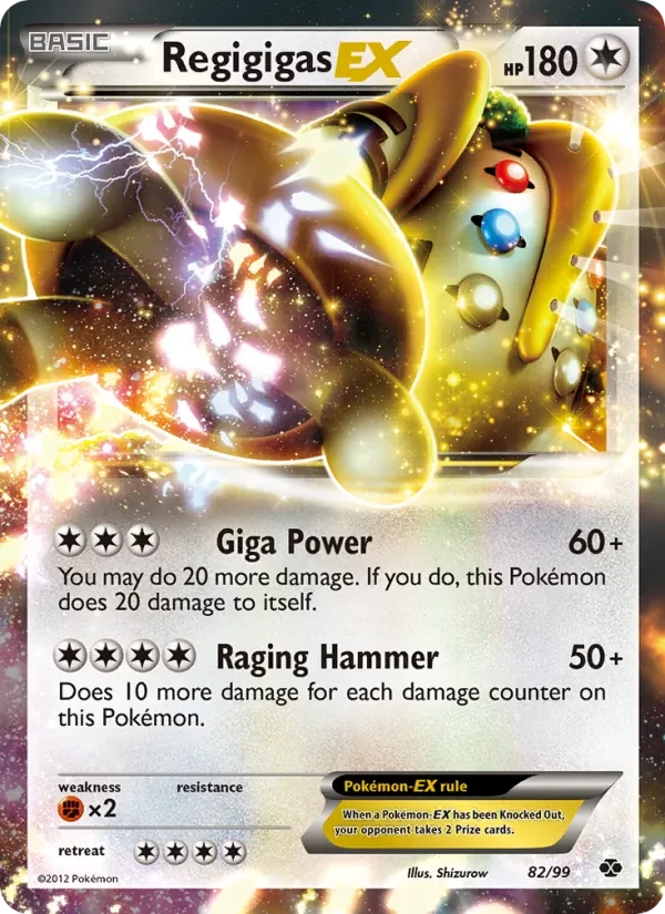 Regigigas-EX 82/99 Next Destinies Pokémon card