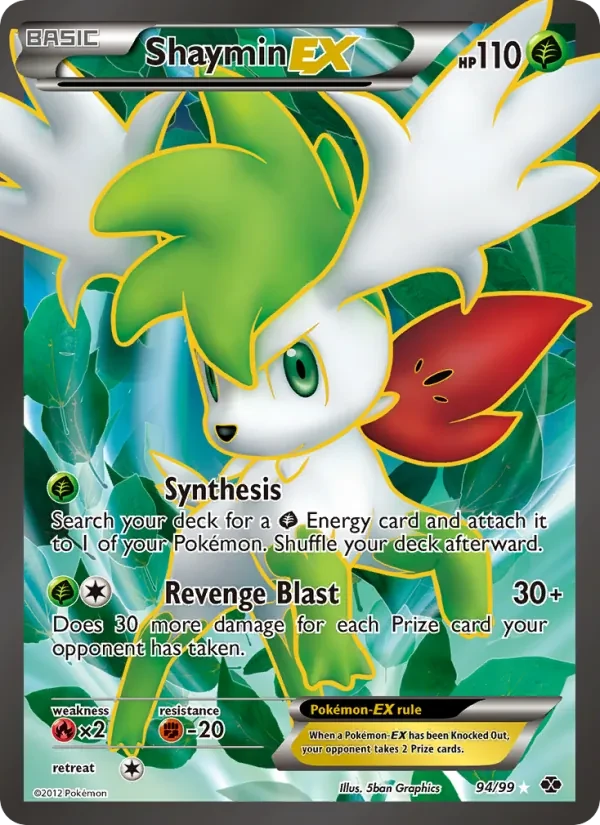 Shaymin-EX 94/99 Next Destinies Pokémon card