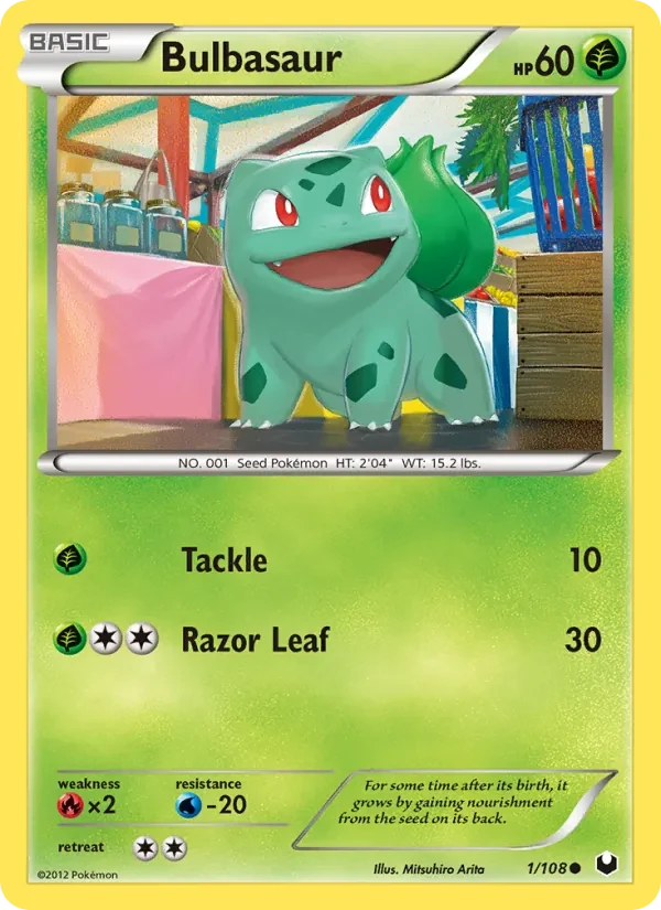 Carta Pokémon Bulbasaur 1/108 Dark Explorers