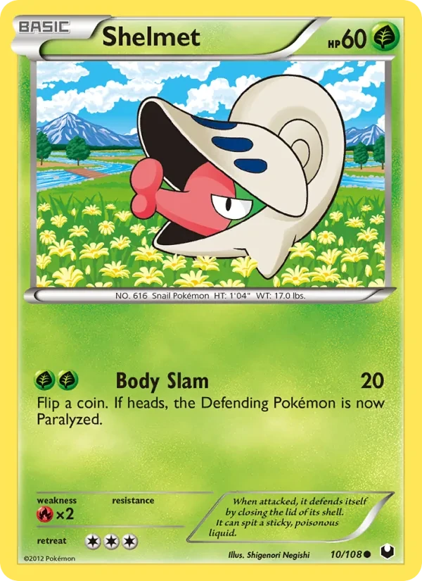 Shelmet 10/108 Dark Explorers Pokémon card