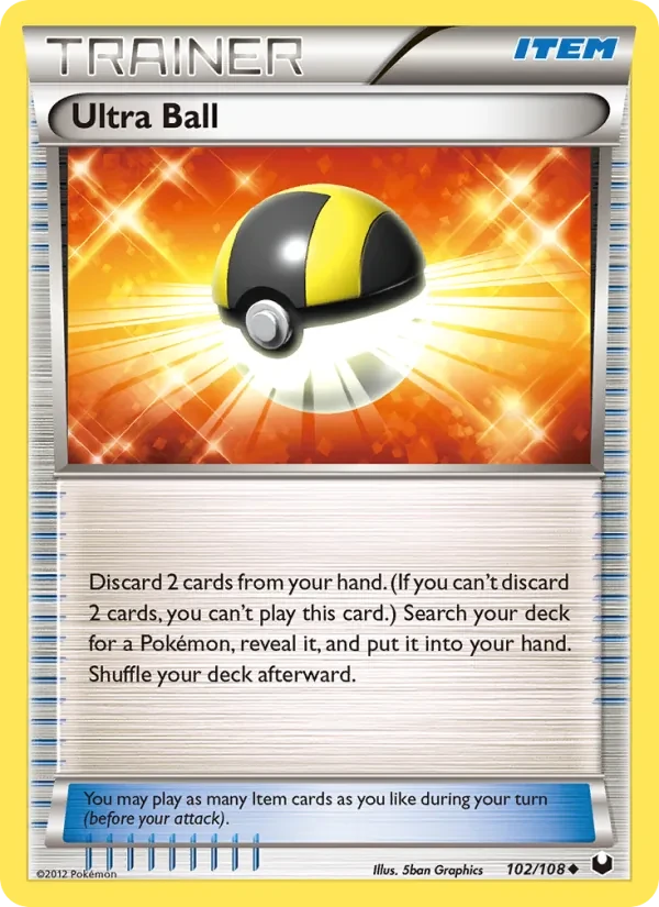 Ultra Ball 102/108 Dark Explorers Pokémon card