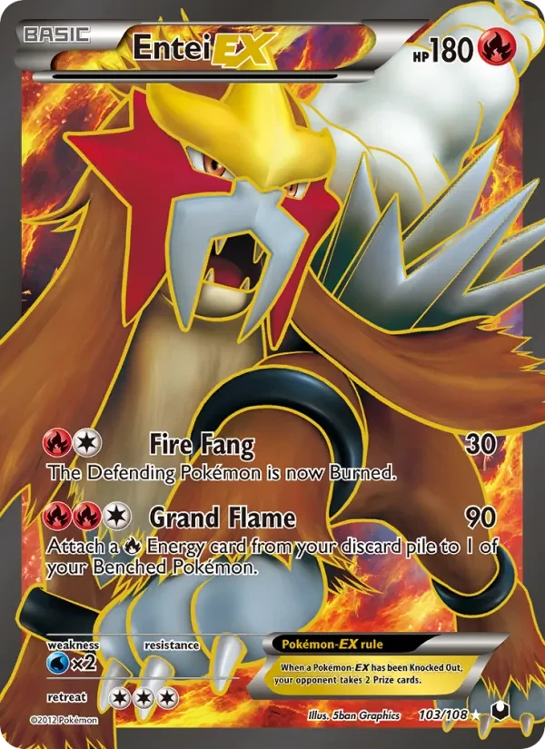 Entei-EX 103/108 Dark Explorers Pokémon Karte