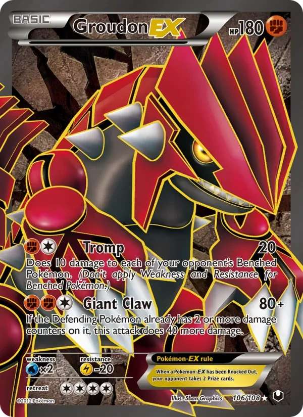 Groudon-EX 106/108 Dark Explorers Pokémon card