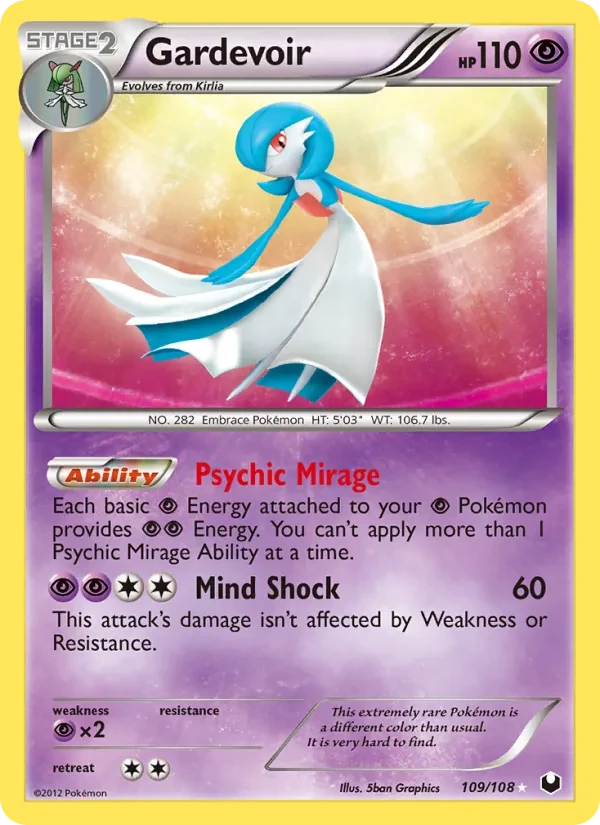 Gardevoir 109/108 Dark Explorers Pokémon card