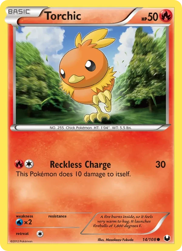 Torchic 14/108 Dark Explorers Pokémon Karte