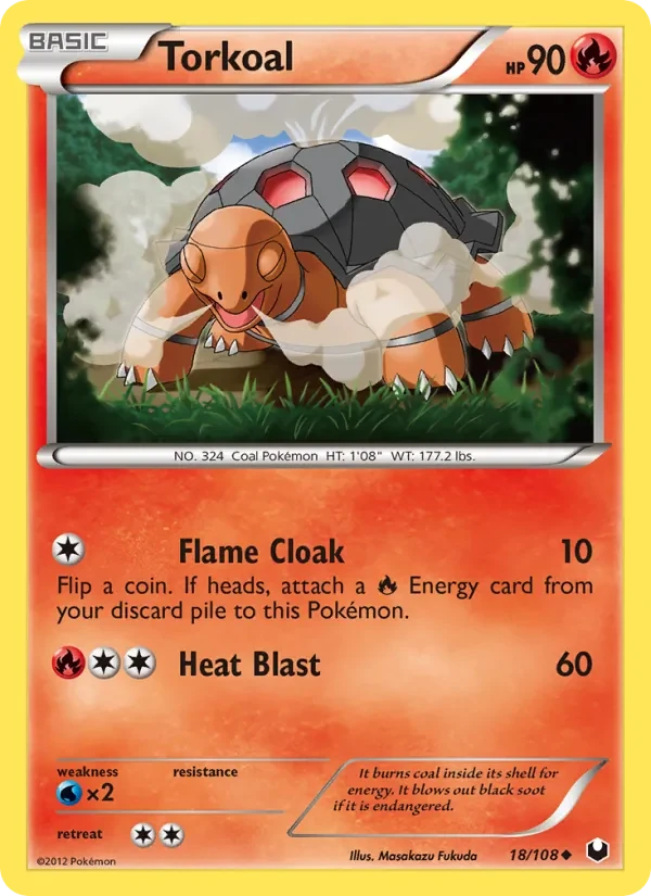 Torkoal 18/108 Dark Explorers Pokémon card