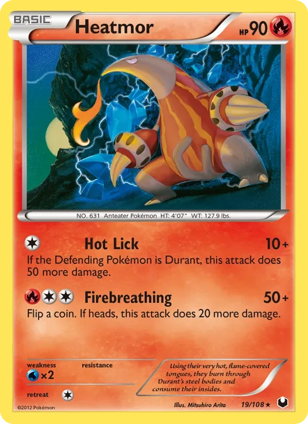 Heatmor 19/108 Dark Explorers Pokémon card