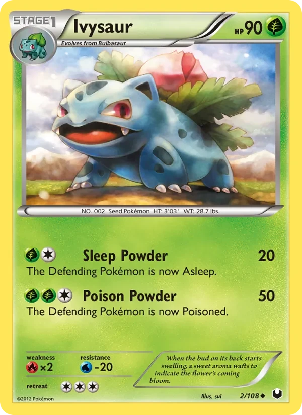Carta Pokémon Ivysaur 2/108 Dark Explorers