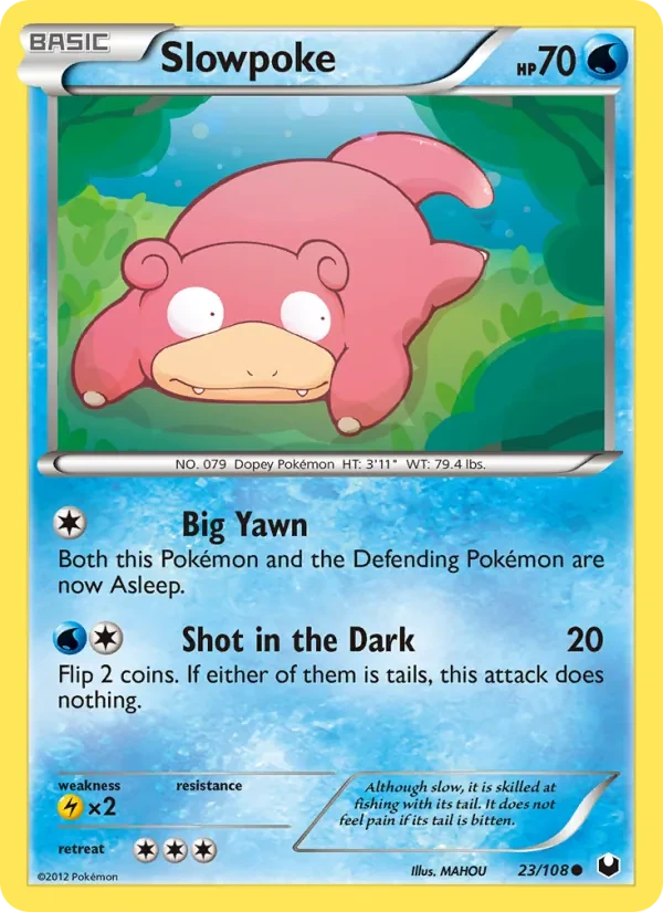 Slowpoke 23/108 Dark Explorers Pokémon card