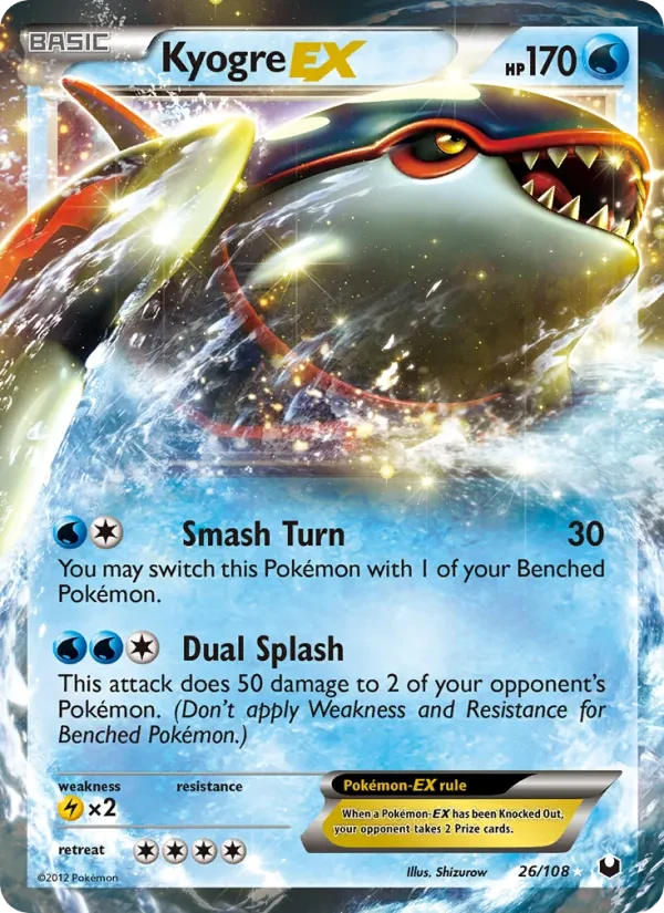 Kyogre-EX 26/108 Dark Explorers Pokémon card