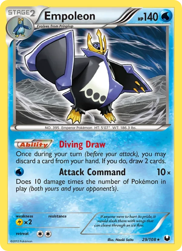 Empoleon 29/108 Dark Explorers Pokémon card