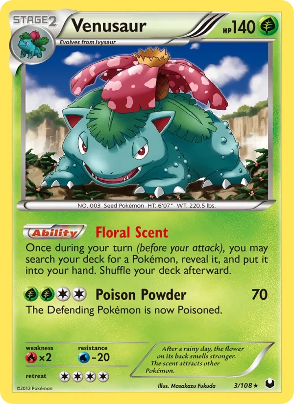 Venusaur 3/108 Dark Explorers Pokémon Karte