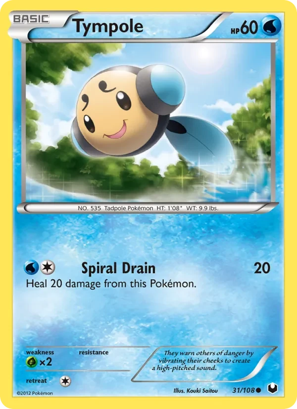 Carta Pokémon Tympole 31/108 Dark Explorers
