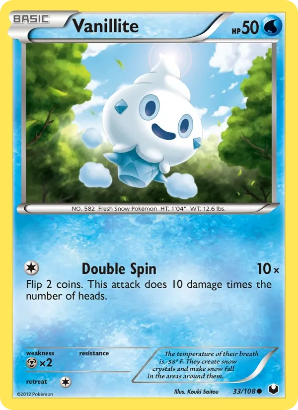 Carte Pokémon Vanillite 33/108 Dark Explorers