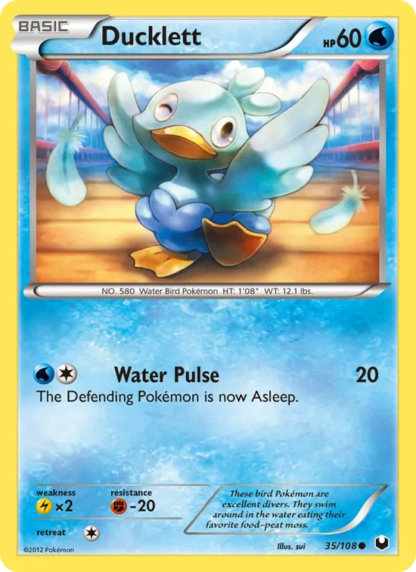 Ducklett 35/108 Dark Explorers Pokémon card