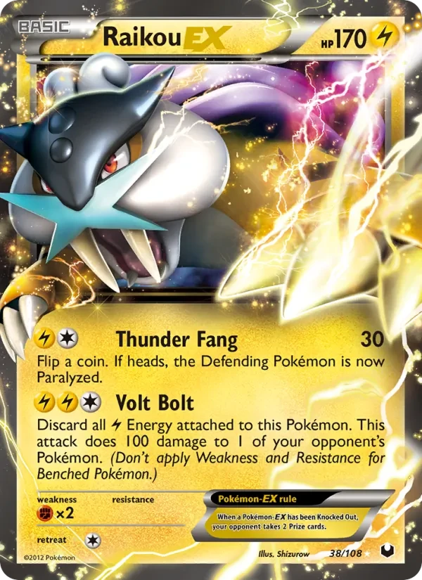 Raikou-EX 38/108 Dark Explorers Pokémon card
