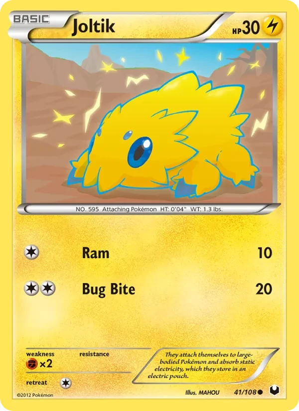 Joltik 41/108 Dark Explorers Pokémon card