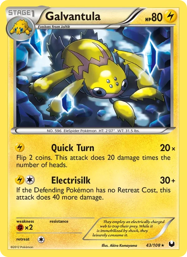 Galvantula 43/108 Dark Explorers Pokémon card