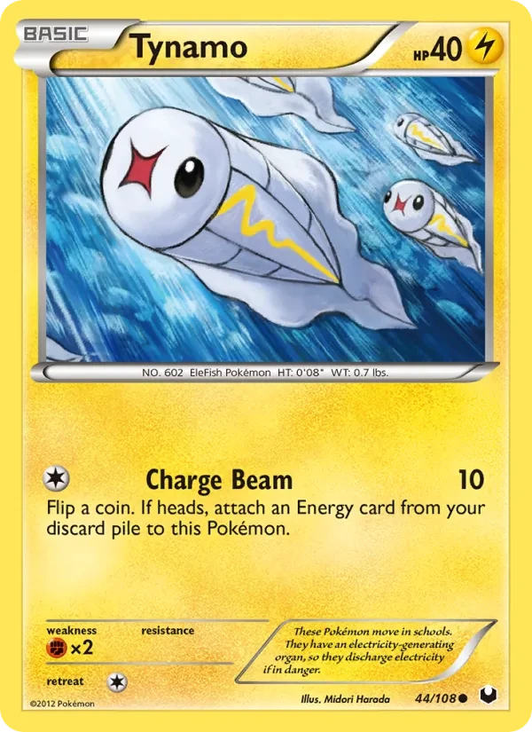 Tynamo 44/108 Dark Explorers Pokémon card