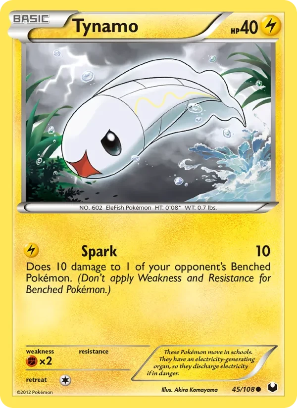 Tynamo 45/108 Dark Explorers Pokémon card