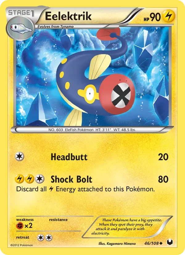 Eelektrik 46/108 Dark Explorers Pokémon card