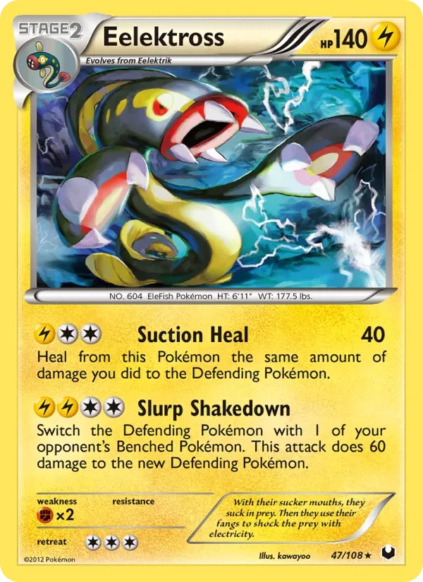 Eelektross 47/108 Dark Explorers Pokémon card