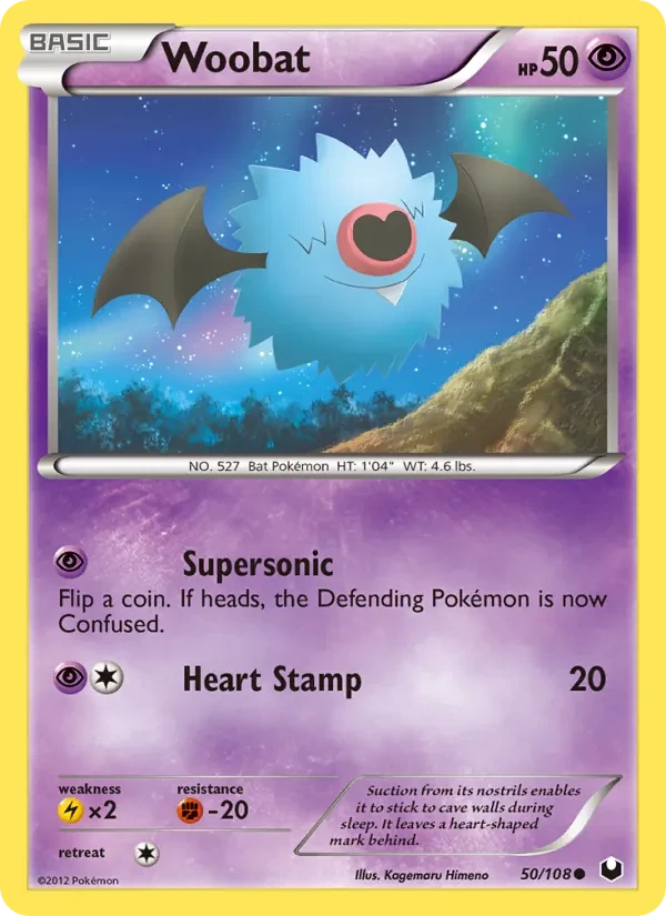 Woobat 50/108 Dark Explorers Pokémon Karte