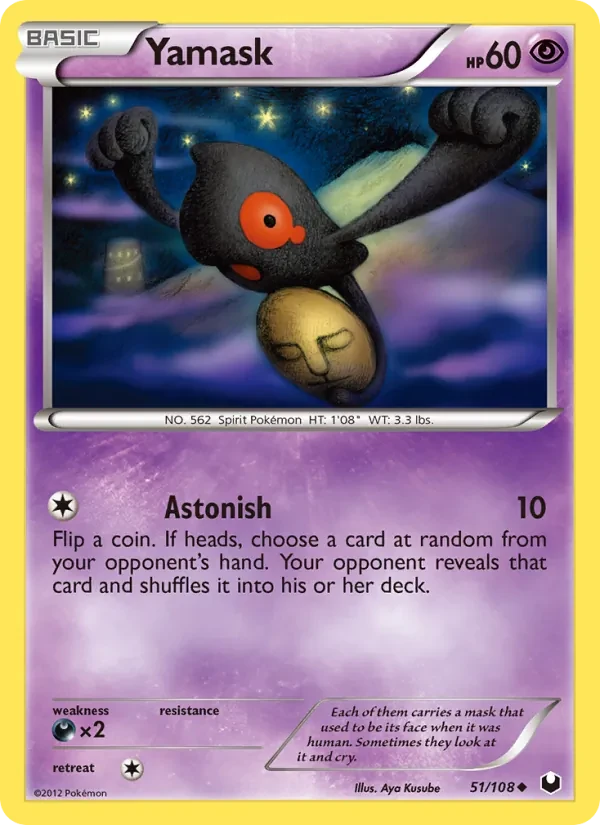 Yamask 51/108 Dark Explorers Pokémon kaart