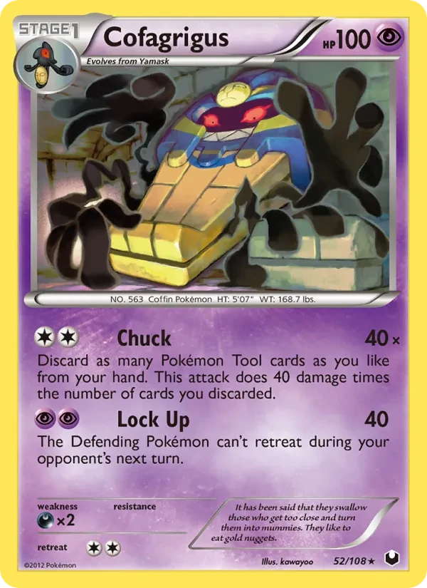 Carta Pokémon Cofagrigus 52/108 Dark Explorers
