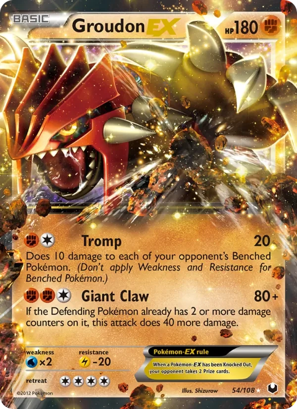Groudon-EX 54/108 Dark Explorers Pokémon card