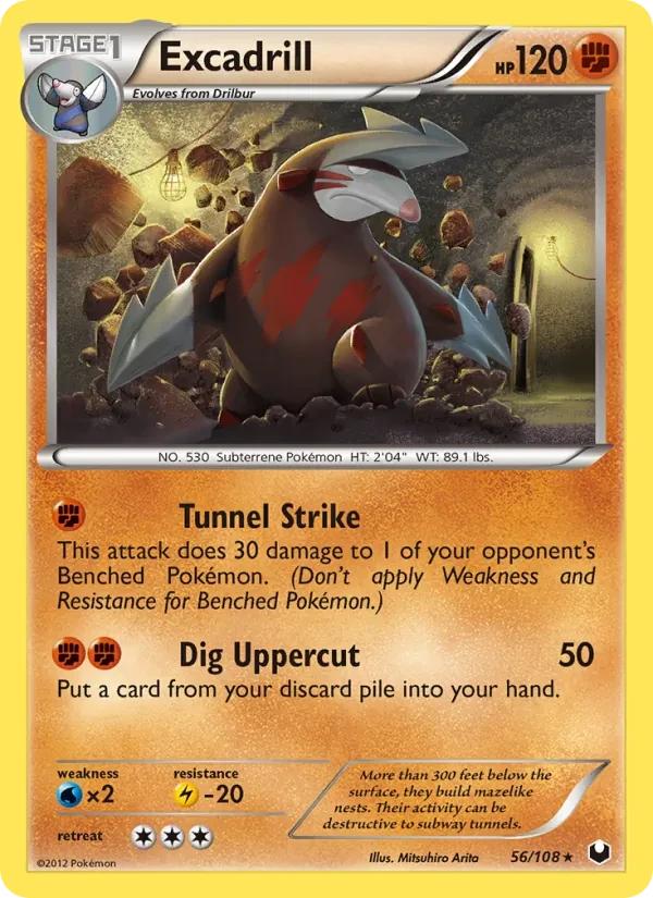 Excadrill 56/108 Dark Explorers Pokémon Karte