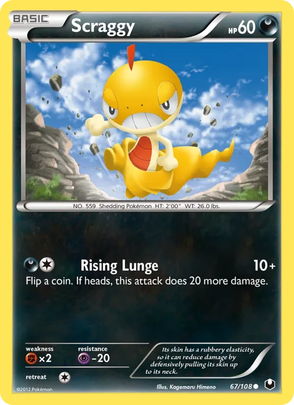 Scraggy 67/108 Dark Explorers Pokémon card