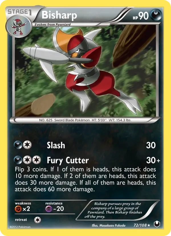 Bisharp 72/108 Dark Explorers Pokémon Karte