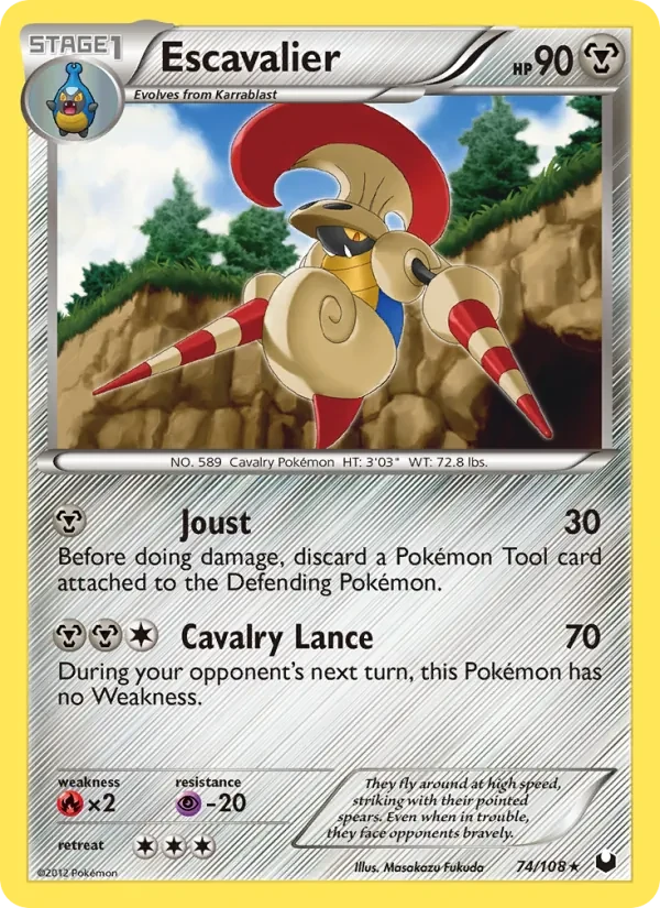 Escavalier 74/108 Dark Explorers Pokémon card