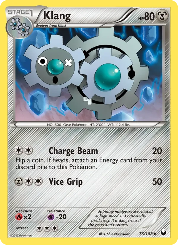 Klang 76/108 Dark Explorers Pokémon Karte