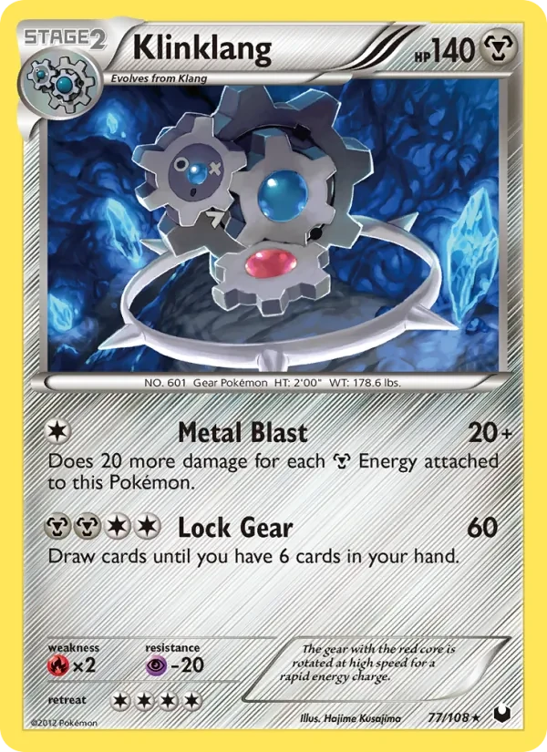 Klinklang 77/108 Dark Explorers Pokémon card