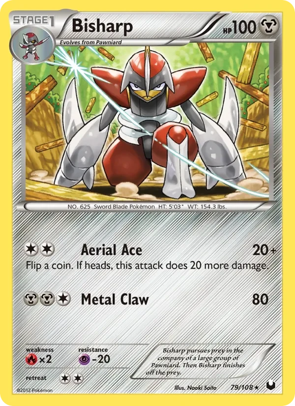 Bisharp 79/108 Dark Explorers Pokémon card