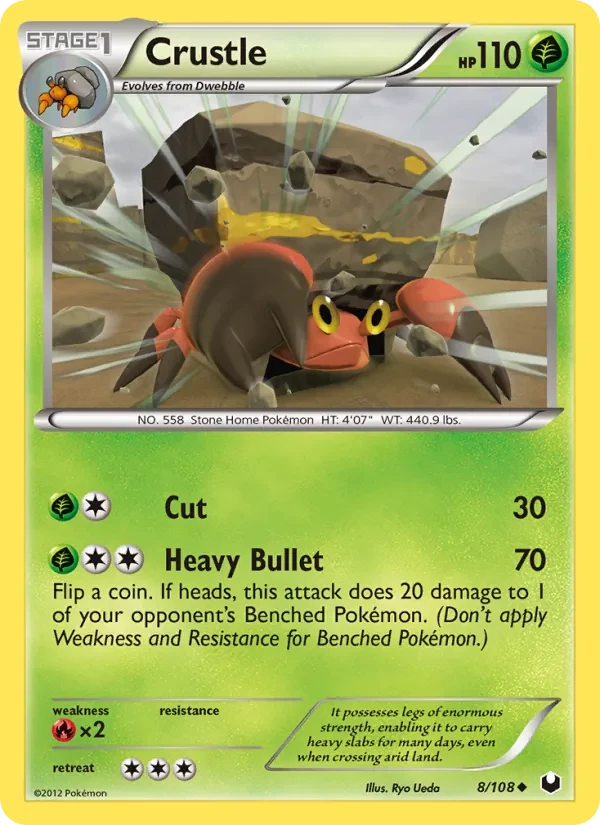 Carte Pokémon Crustle 8/108 Dark Explorers